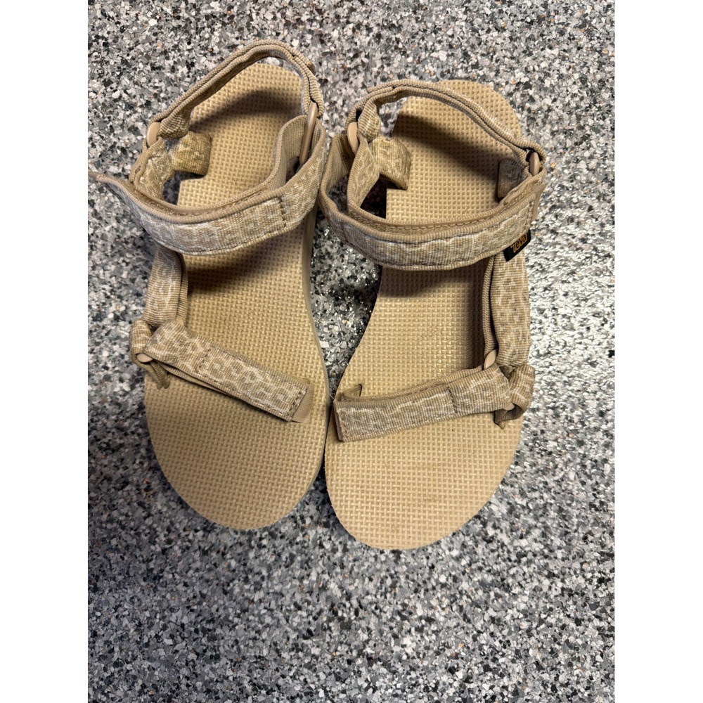 Teva Midform Universal Leopard Print Platform Sandals Tan Womens 8 1090969